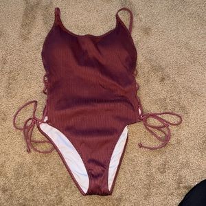 PINK one piece bathing suit